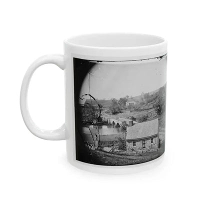 Antietam, Maryland. Antietam Bridge, Eastern View (U.S. Civil War) White Coffee Mug - Go Mug Yourself