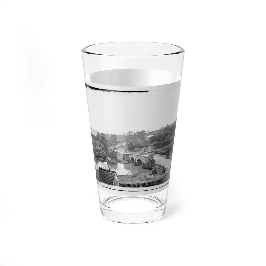 Antietam, Maryland. Antietam Bridge, Looking Across Stream (U.S. Civil War) Pint Glass 16oz - Go Mug Yourself