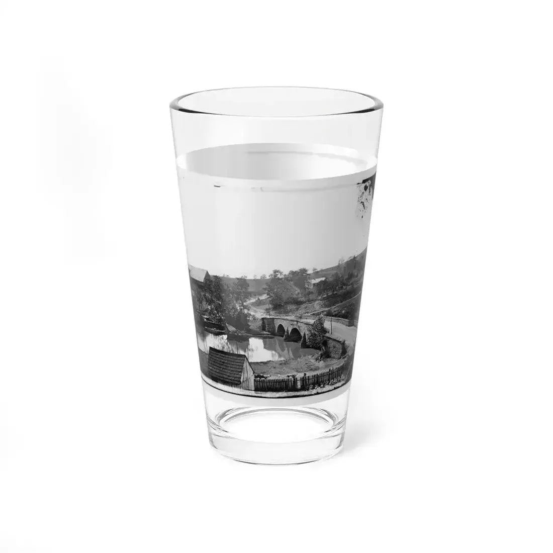 Antietam, Maryland. Antietam Bridge, Looking Across Stream (U.S. Civil War) Pint Glass 16oz - Go Mug Yourself