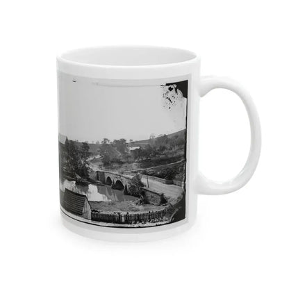 Antietam, Maryland. Antietam Bridge, Looking Across Stream (U.S. Civil War) White Coffee Mug - Go Mug Yourself