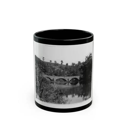 Antietam, Maryland. Antietam Bridge Looking Down Stream (U.S. Civil War) Black Coffee Mug 11oz - Go Mug Yourself