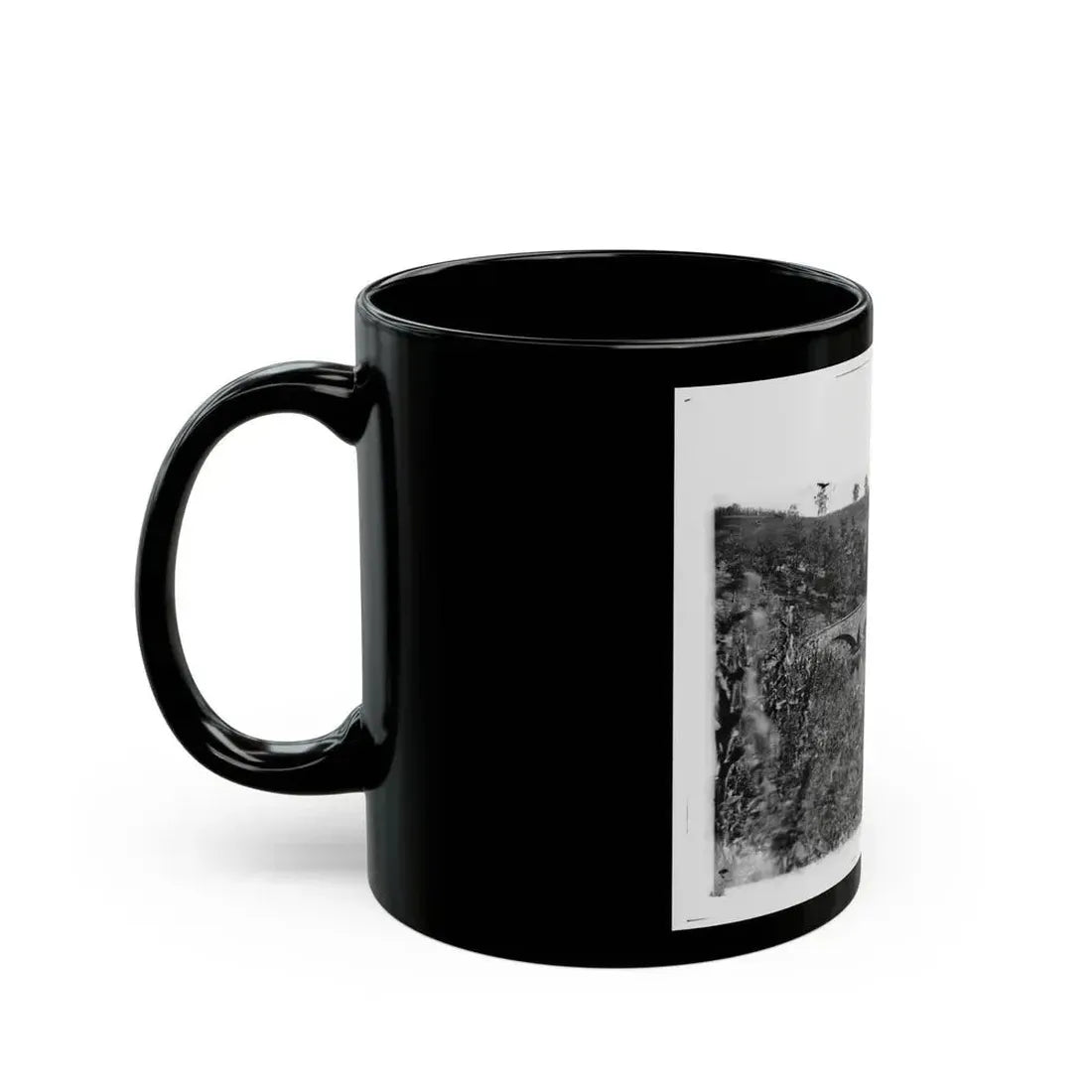 Antietam, Maryland. Antietam Bridge Looking Down Stream (U.S. Civil War) Black Coffee Mug - Go Mug Yourself
