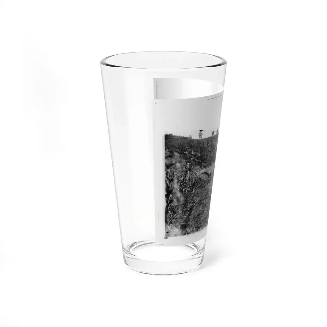Antietam, Maryland. Antietam Bridge Looking Down Stream (U.S. Civil War) Pint Glass 16oz - Go Mug Yourself