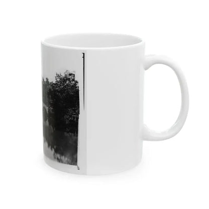 Antietam, Maryland. Antietam Bridge Looking Down Stream (U.S. Civil War) White Coffee Mug - Go Mug Yourself
