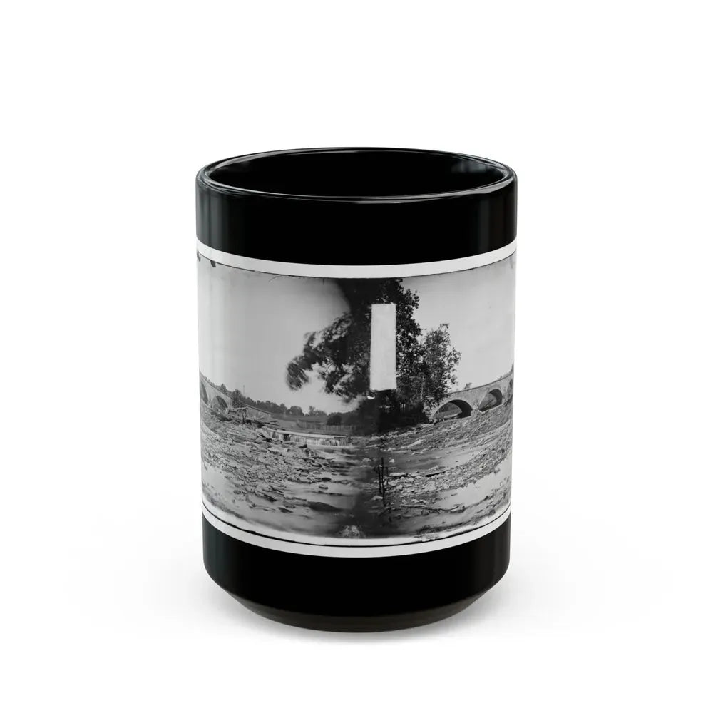 Antietam, Maryland. Antietam Bridge On Sharpsburg And Boonsboro Turnpike(2) (U.S. Civil War) Black Coffee Mug 15oz - Go Mug Yourself
