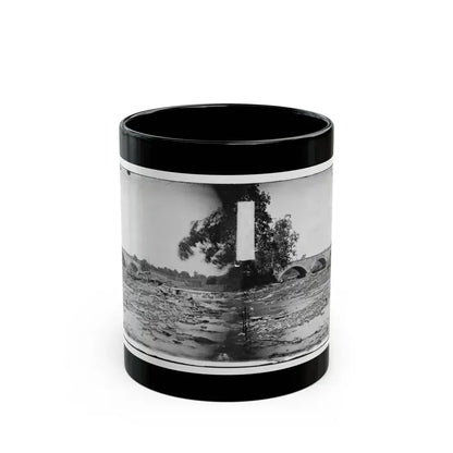 Antietam, Maryland. Antietam Bridge On Sharpsburg And Boonsboro Turnpike(2) (U.S. Civil War) Black Coffee Mug - Go Mug Yourself