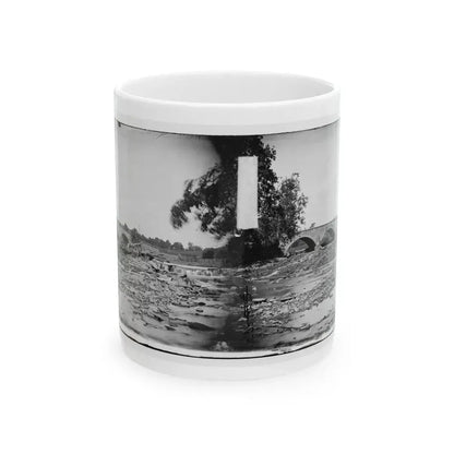 Antietam, Maryland. Antietam Bridge On Sharpsburg And Boonsboro Turnpike(2) (U.S. Civil War) White Coffee Mug 11oz - Go Mug Yourself