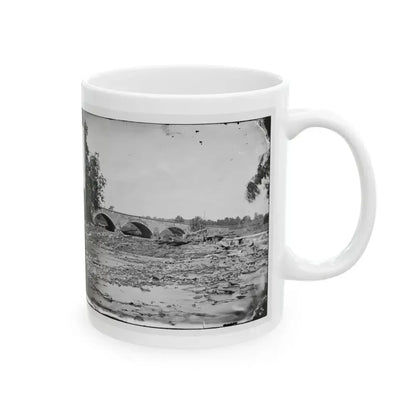 Antietam, Maryland. Antietam Bridge On Sharpsburg And Boonsboro Turnpike(2) (U.S. Civil War) White Coffee Mug - Go Mug Yourself
