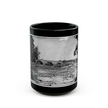 Antietam, Maryland. Antietam Bridge On Sharpsburg And Boonsboro Turnpike (U.S. Civil War) Black Coffee Mug 15oz - Go Mug Yourself