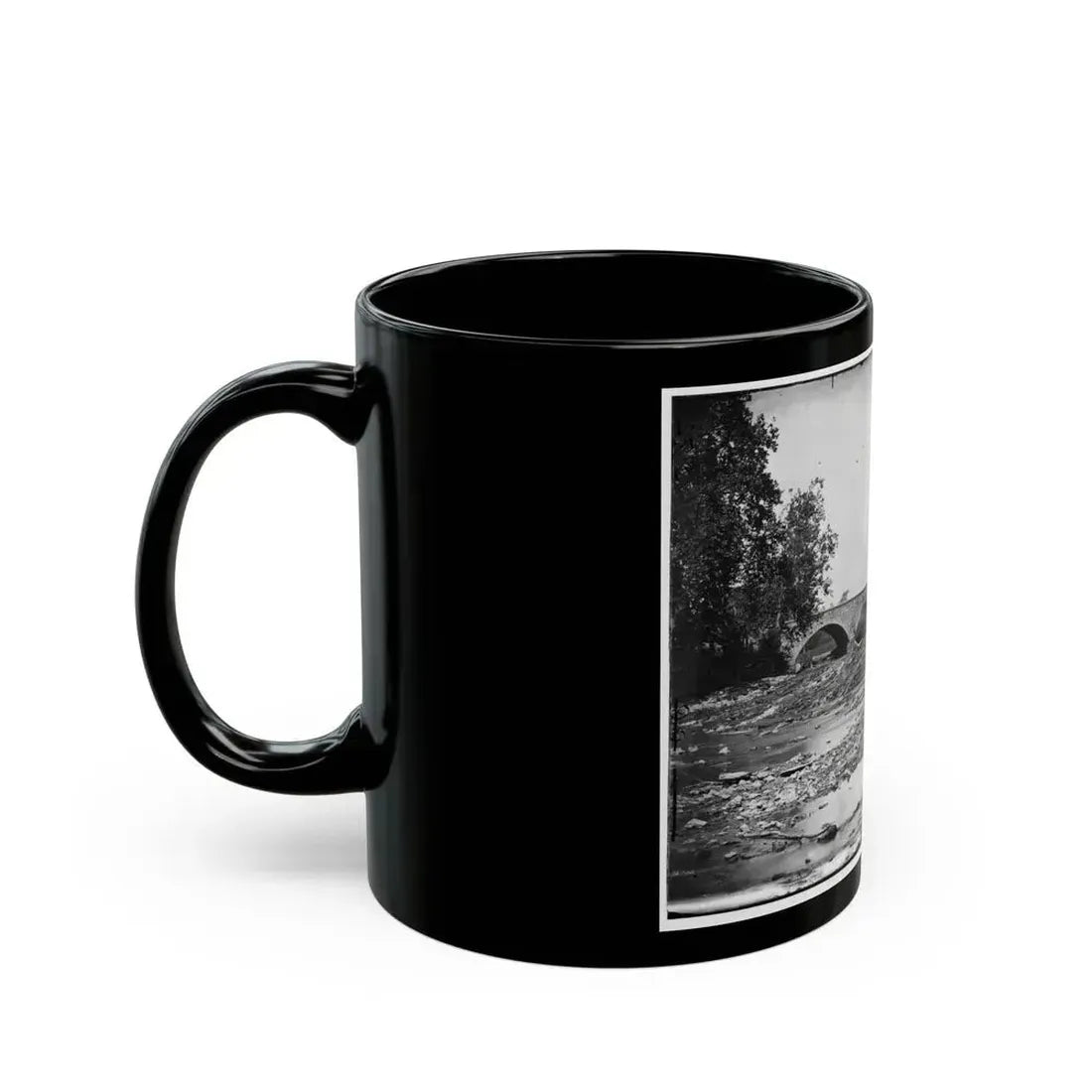 Antietam, Maryland. Antietam Bridge On Sharpsburg And Boonsboro Turnpike (U.S. Civil War) Black Coffee Mug - Go Mug Yourself