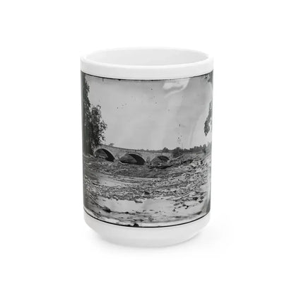 Antietam, Maryland. Antietam Bridge On Sharpsburg And Boonsboro Turnpike (U.S. Civil War) White Coffee Mug 15oz - Go Mug Yourself