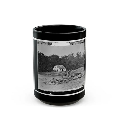 Antietam, Maryland. Bodies In Front Of The Dunker Church (U.S. Civil War) Black Coffee Mug 15oz - Go Mug Yourself