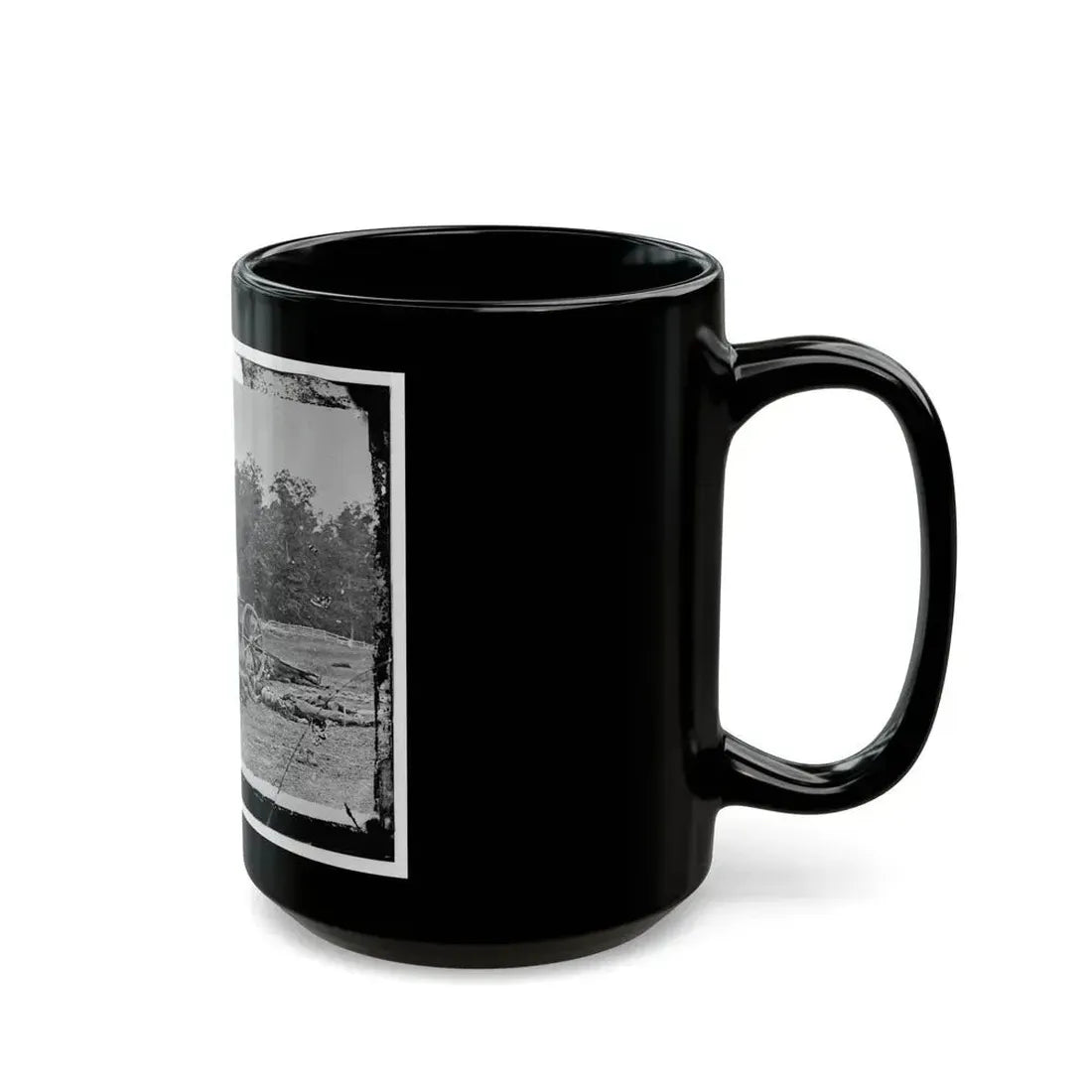 Antietam, Maryland. Bodies In Front Of The Dunker Church (U.S. Civil War) Black Coffee Mug - Go Mug Yourself