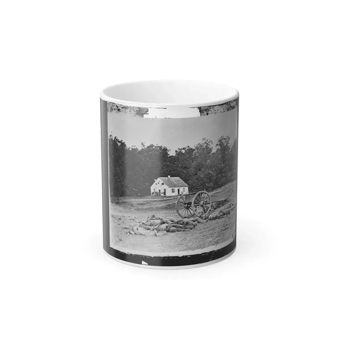 Antietam, Maryland. Bodies in Front of the Dunker Church (U.S. Civil War) Color Changing Coffee Mug 11oz Default Title 11oz - Go Mug Yourself
