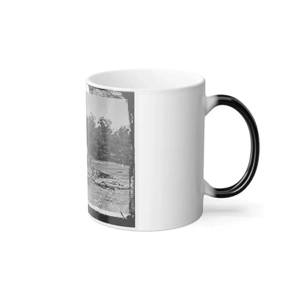 Antietam, Maryland. Bodies in Front of the Dunker Church (U.S. Civil War) Color Changing Coffee Mug 11oz - Go Mug Yourself