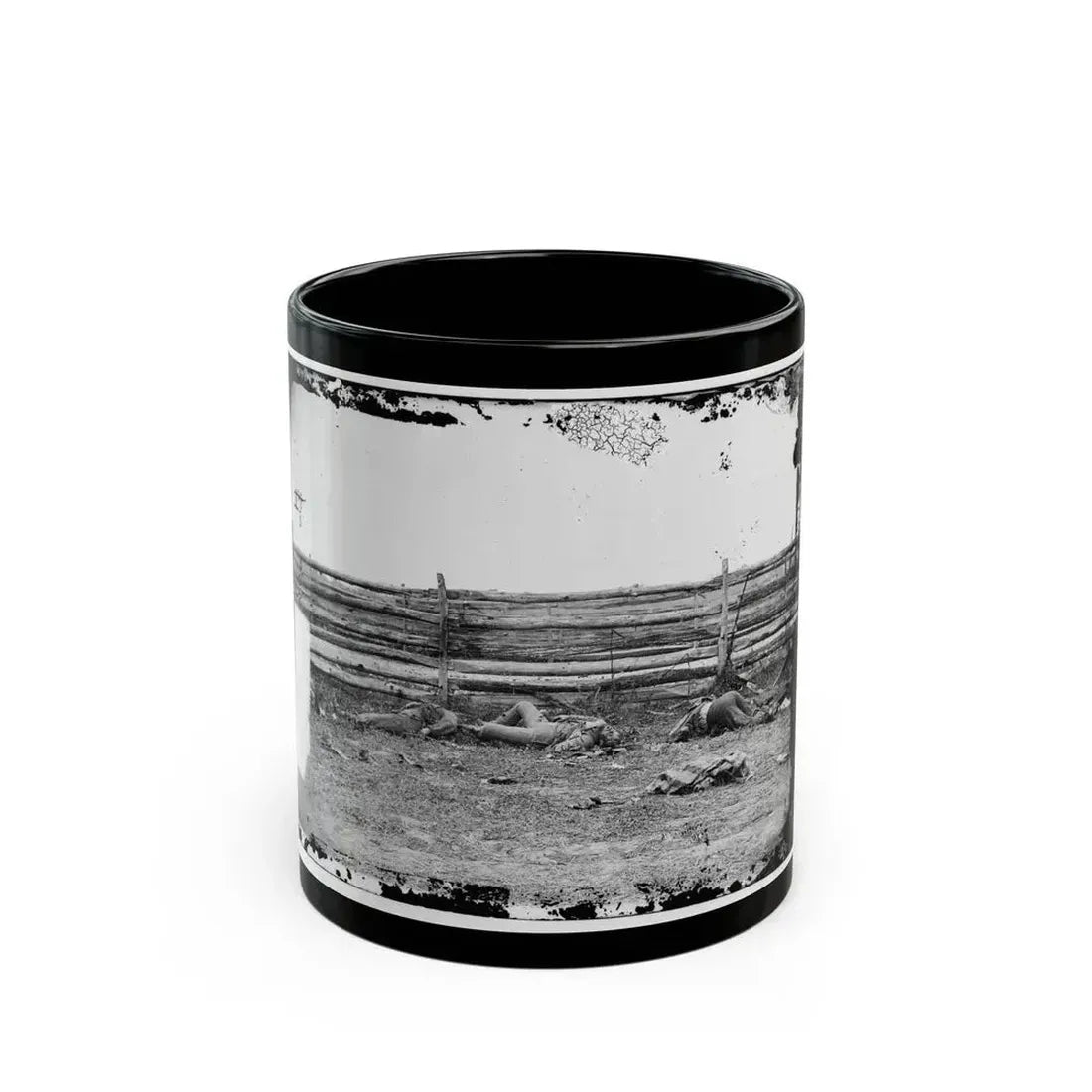 Antietam, Maryland. Bodies Of Confederate Soldiers By Fence On Hagerstown Pike (U.S. Civil War) Black Coffee Mug 11oz - Go Mug Yourself