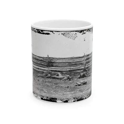 Antietam, Maryland. Bodies Of Confederate Soldiers By Fence On Hagerstown Pike (U.S. Civil War) White Coffee Mug 11oz - Go Mug Yourself