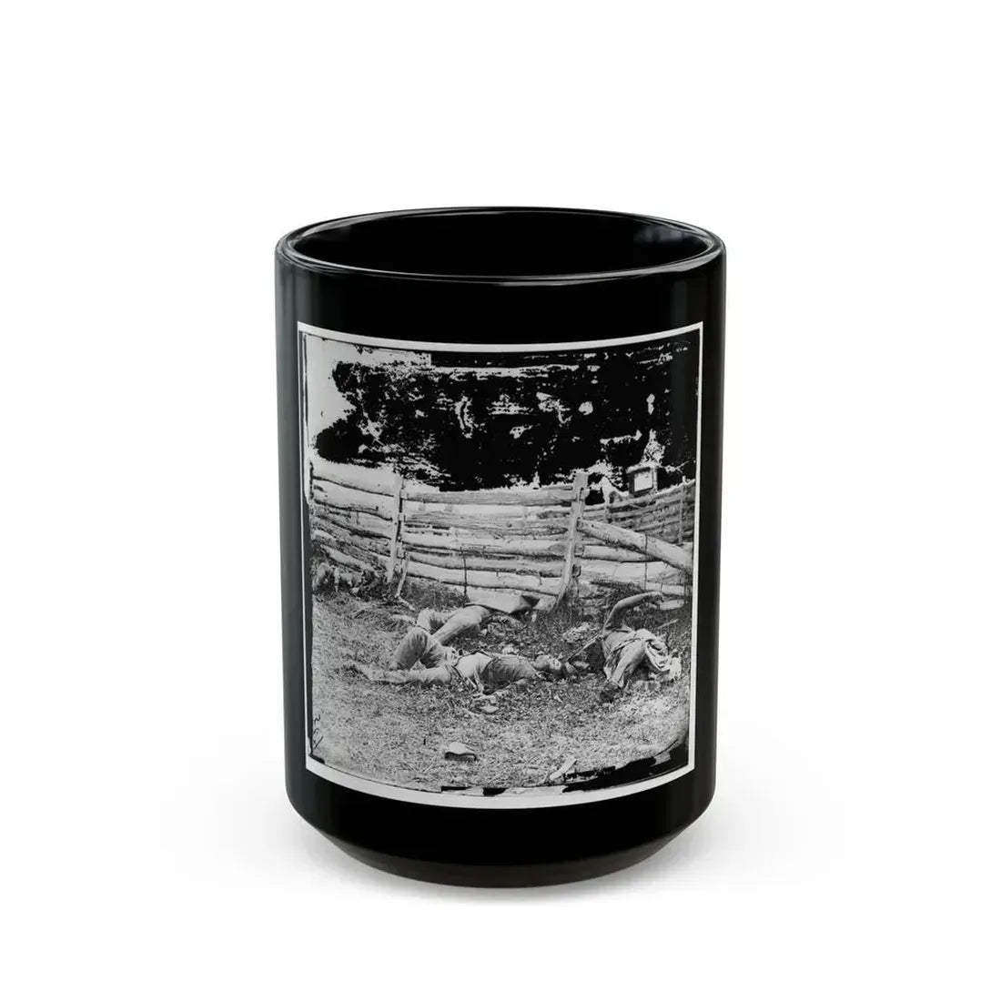 Antietam, Maryland. Bodies Of Dead, Louisiana Regiment (U.S. Civil War) Black Coffee Mug 15oz - Go Mug Yourself