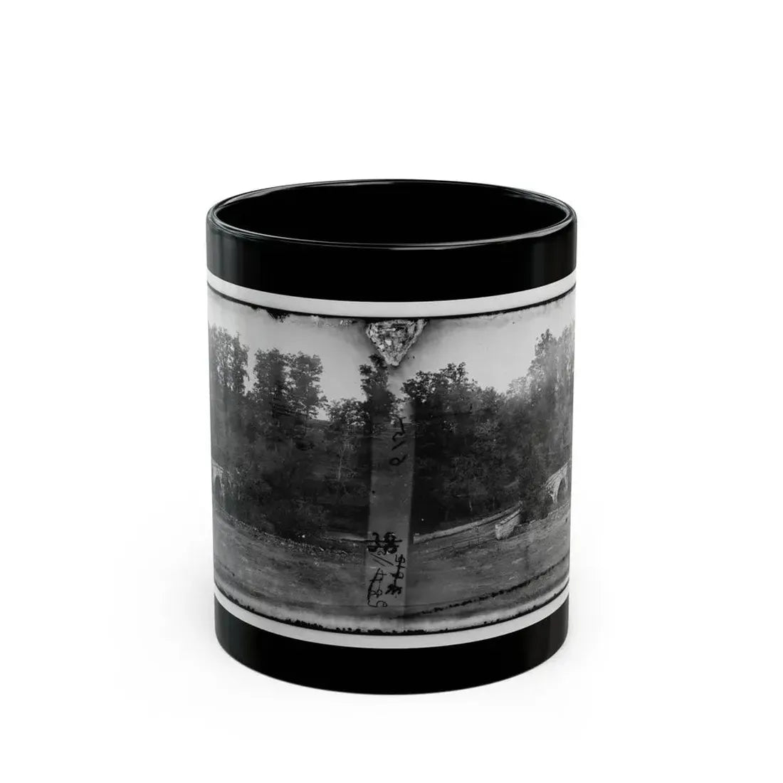 Antietam, Maryland. Burnside Bridge Across The Antietam 001 (U.S. Civil War) Black Coffee Mug 11oz - Go Mug Yourself