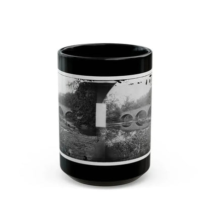 Antietam, Maryland. Burnside Bridge Across The Antietam. Northwest View (U.S. Civil War) Black Coffee Mug 15oz - Go Mug Yourself