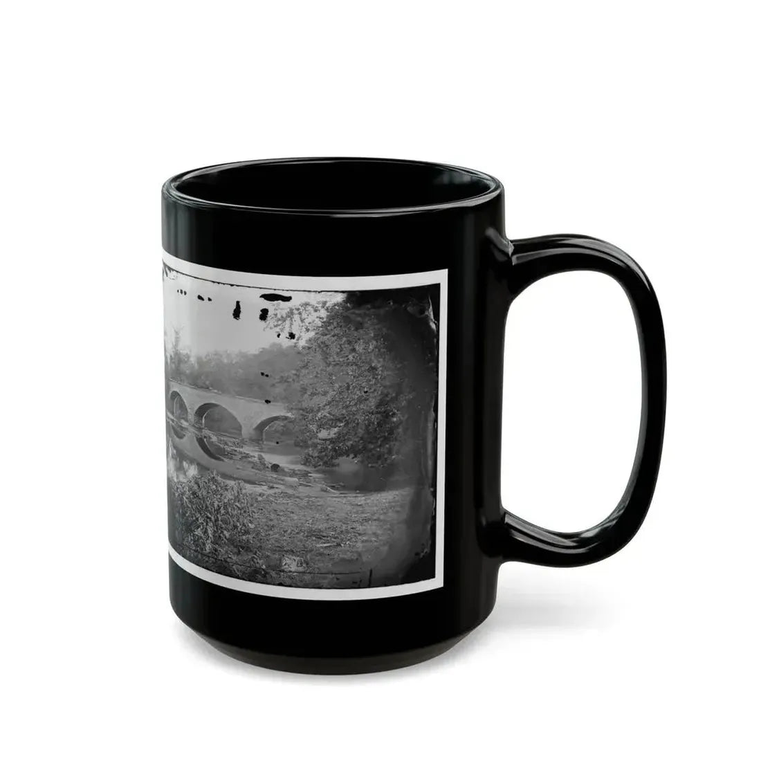 Antietam, Maryland. Burnside Bridge Across The Antietam. Northwest View (U.S. Civil War) Black Coffee Mug - Go Mug Yourself