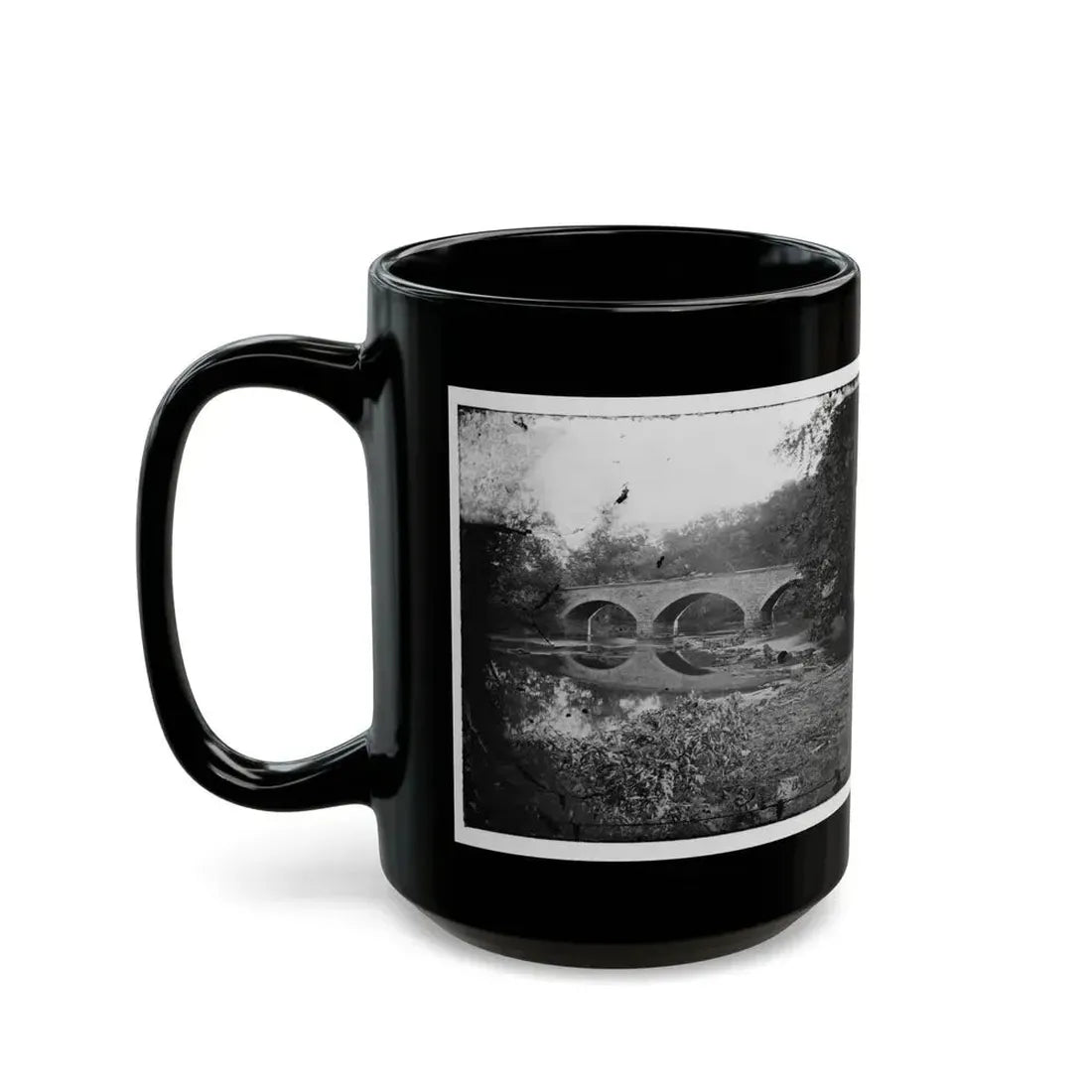 Antietam, Maryland. Burnside Bridge Across The Antietam. Northwest View (U.S. Civil War) Black Coffee Mug - Go Mug Yourself