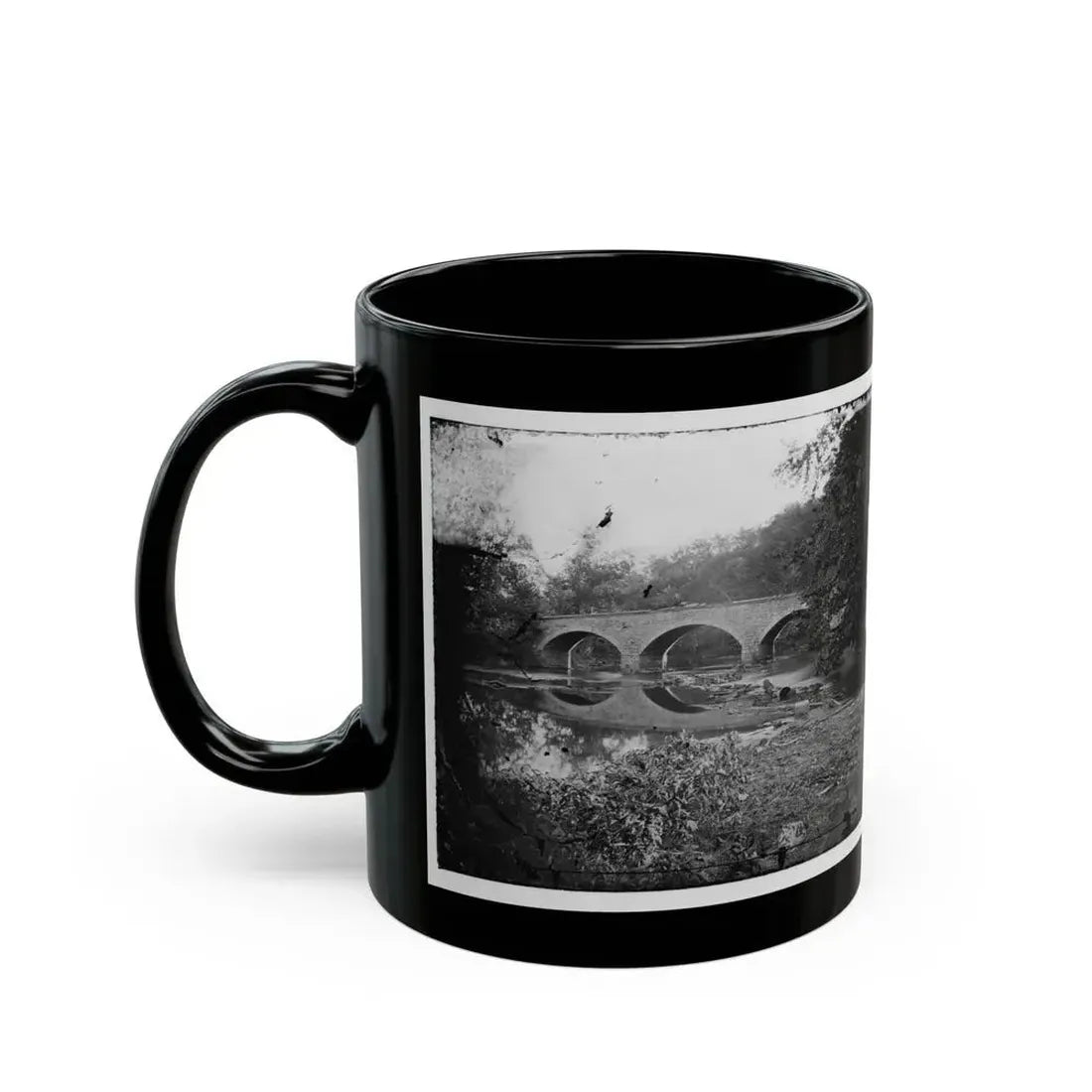 Antietam, Maryland. Burnside Bridge Across The Antietam. Northwest View (U.S. Civil War) Black Coffee Mug - Go Mug Yourself