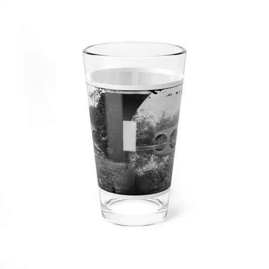 Antietam, Maryland. Burnside Bridge Across The Antietam. Northwest View (U.S. Civil War) Pint Glass 16oz 16oz - Go Mug Yourself