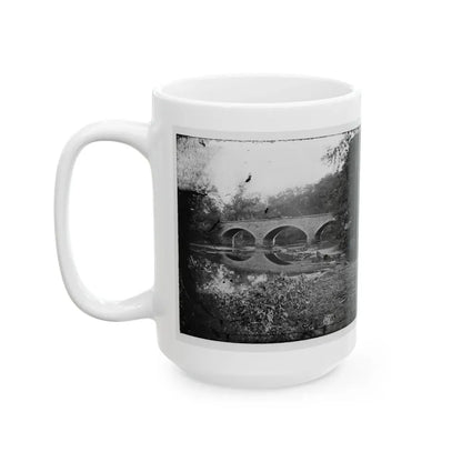 Antietam, Maryland. Burnside Bridge Across The Antietam. Northwest View (U.S. Civil War) White Coffee Mug - Go Mug Yourself