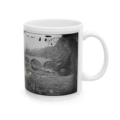 Antietam, Maryland. Burnside Bridge Across The Antietam. Northwest View (U.S. Civil War) White Coffee Mug - Go Mug Yourself