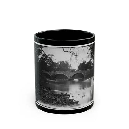 Antietam, Maryland. Burnside Bridge Across The Antietam. Southwest View (U.S. Civil War) Black Coffee Mug 11oz - Go Mug Yourself