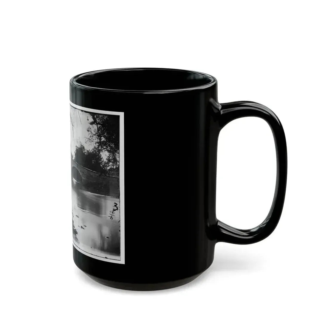 Antietam, Maryland. Burnside Bridge Across The Antietam. Southwest View (U.S. Civil War) Black Coffee Mug - Go Mug Yourself