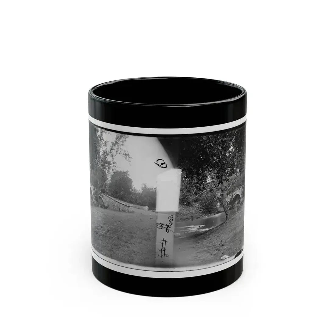 Antietam, Maryland. Burnside Bridge Across The Antietam (U.S. Civil War) Black Coffee Mug 11oz - Go Mug Yourself