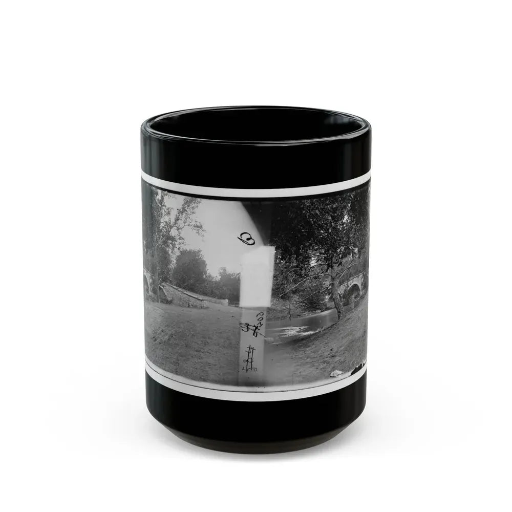Antietam, Maryland. Burnside Bridge Across The Antietam (U.S. Civil War) Black Coffee Mug 15oz - Go Mug Yourself
