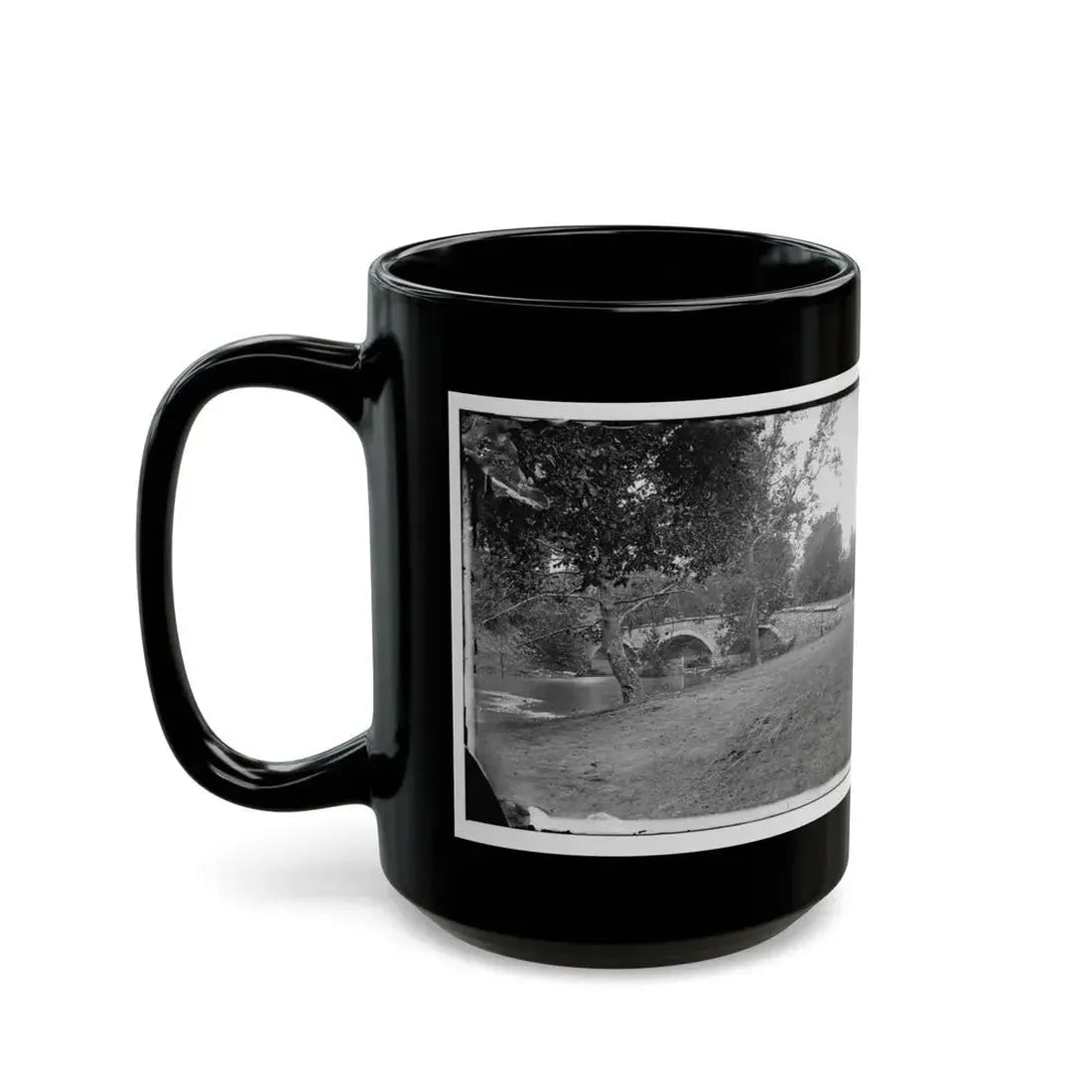 Antietam, Maryland. Burnside Bridge Across The Antietam (U.S. Civil War) Black Coffee Mug - Go Mug Yourself