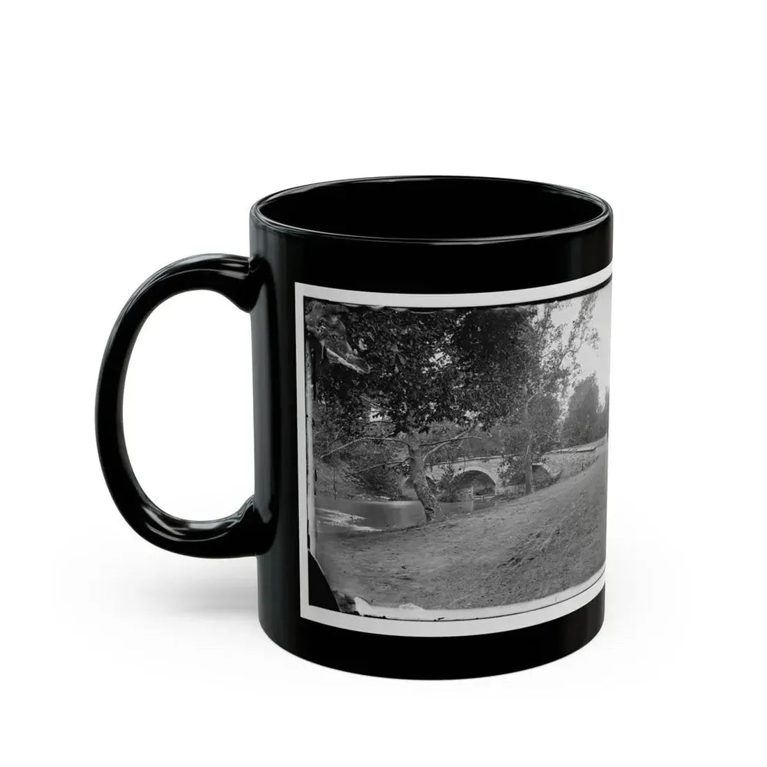 Antietam, Maryland. Burnside Bridge Across The Antietam (U.S. Civil War) Black Coffee Mug - Go Mug Yourself
