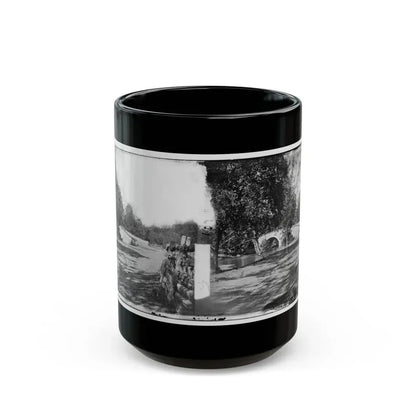 Antietam, Maryland. Burnside Bridge From The Southeast (U.S. Civil War) Black Coffee Mug 15oz - Go Mug Yourself