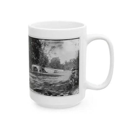 Antietam, Maryland. Burnside Bridge From The Southeast (U.S. Civil War) White Coffee Mug - Go Mug Yourself