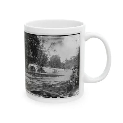 Antietam, Maryland. Burnside Bridge From The Southeast (U.S. Civil War) White Coffee Mug - Go Mug Yourself