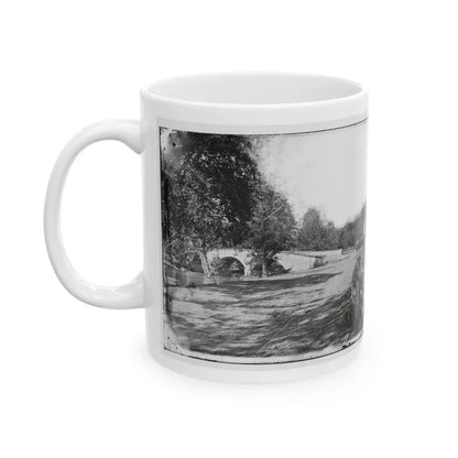 Antietam, Maryland. Burnside Bridge From The Southeast (U.S. Civil War) White Coffee Mug - Go Mug Yourself