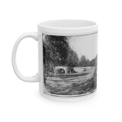 Antietam, Maryland. Burnside Bridge From The Southeast (U.S. Civil War) White Coffee Mug - Go Mug Yourself