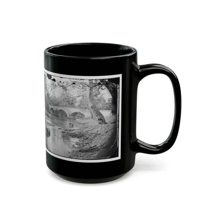 Antietam, Maryland. Burnside Bridge, Looking Up Stream (U.S. Civil War) Black Coffee Mug - Go Mug Yourself
