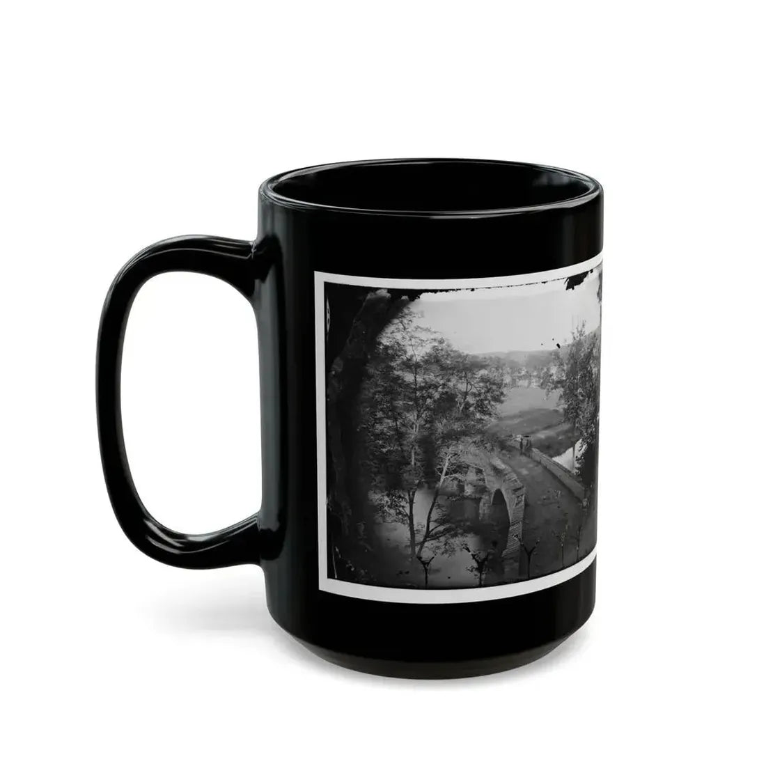 Antietam, Maryland. Burnside Bridge. Photographed From A Tree (U.S. Civil War) Black Coffee Mug - Go Mug Yourself