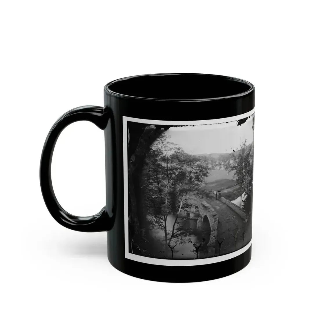 Antietam, Maryland. Burnside Bridge. Photographed From A Tree (U.S. Civil War) Black Coffee Mug - Go Mug Yourself