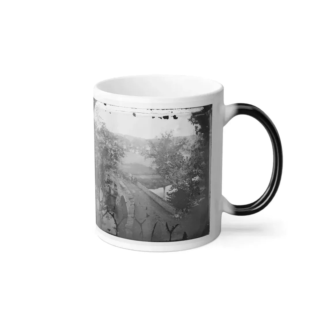Antietam, Maryland. Burnside Bridge. Photographed From a Tree (U.S. Civil War) Color Changing Coffee Mug 11oz - Go Mug Yourself