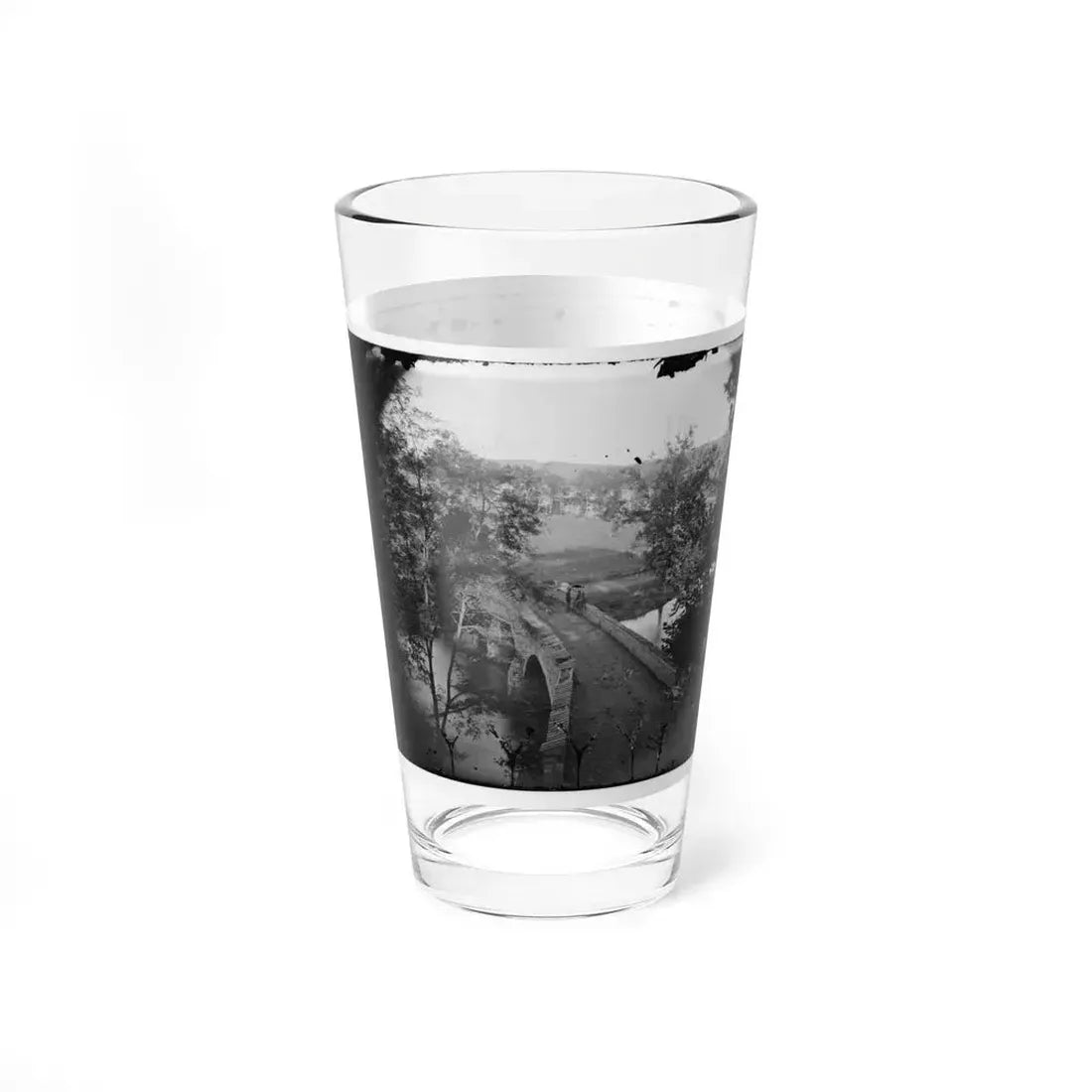 Antietam, Maryland. Burnside Bridge. Photographed From A Tree (U.S. Civil War) Pint Glass 16oz - Go Mug Yourself