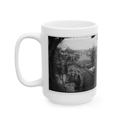Antietam, Maryland. Burnside Bridge. Photographed From A Tree (U.S. Civil War) White Coffee Mug - Go Mug Yourself