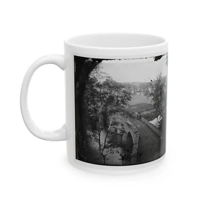 Antietam, Maryland. Burnside Bridge. Photographed From A Tree (U.S. Civil War) White Coffee Mug - Go Mug Yourself