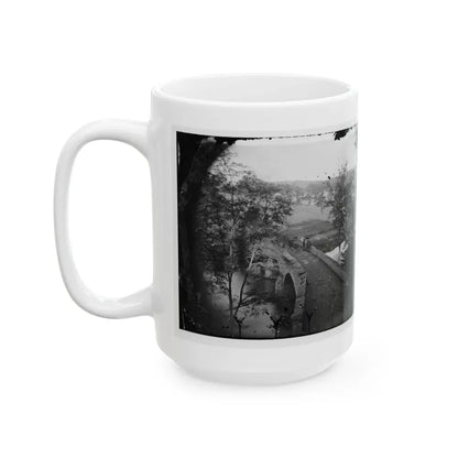 Antietam, Maryland. Burnside Bridge. Photographed From A Tree (U.S. Civil War) White Coffee Mug - Go Mug Yourself