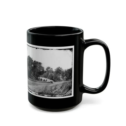 Antietam, Maryland. Burnside Bridge. Southeastern View (U.S. Civil War) Black Coffee Mug - Go Mug Yourself